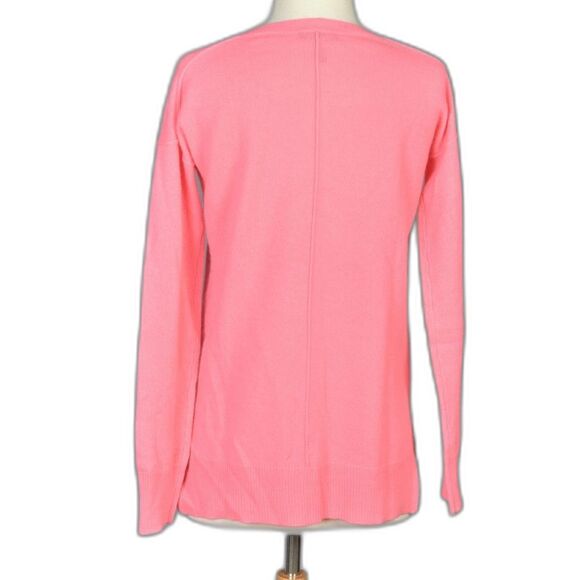 Aqua Cashmere Coral Long Sleeve Crew Neck Sweater Size XS - Picture 3 of 5